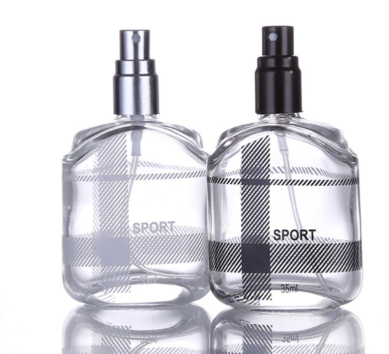 Square Refillable OEM ODM Glass Perfume Spray Bottle 30ml