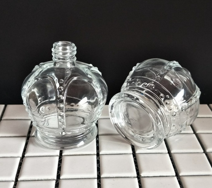 Refillable Round Shape 80ml Empty Flint Glass Refillable Perfume Spray Bottles With Spray Atomizer