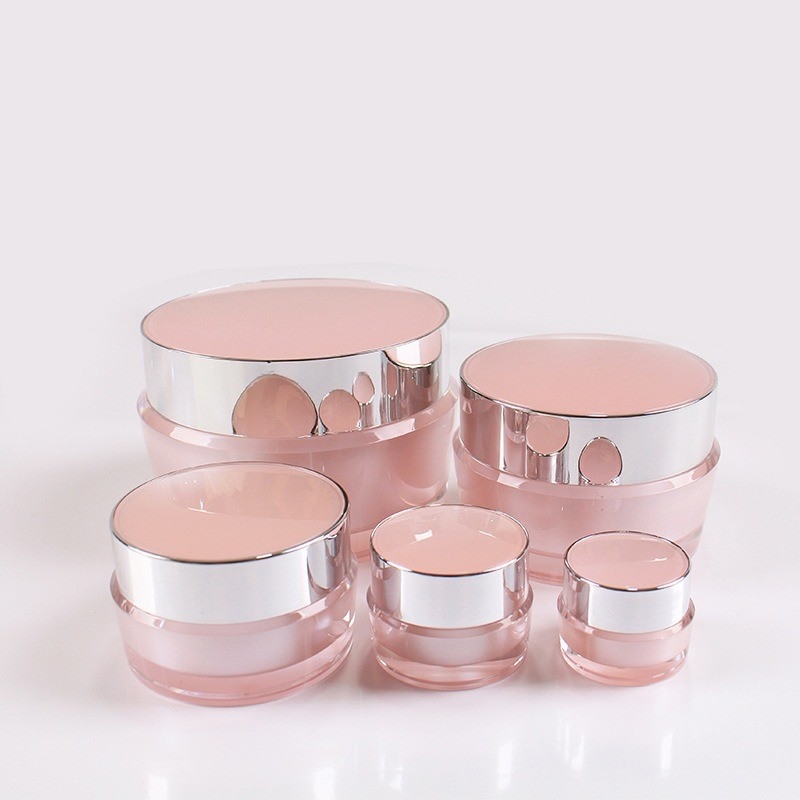 SGS CE Skin Care Cream Jar Double Wall Plastic Cosmetic OEM Label