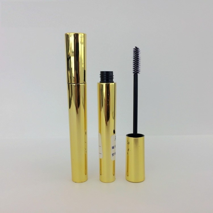 ABS AS Gold Shiny Empty Mascara Bottle 15*130mm Environment Friendly