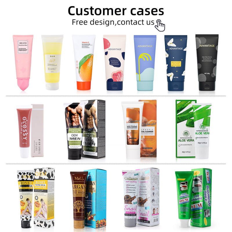 Plastic PP ABS Shower Gel Empty Cosmetic Tubes Offset Printing OEM ODM