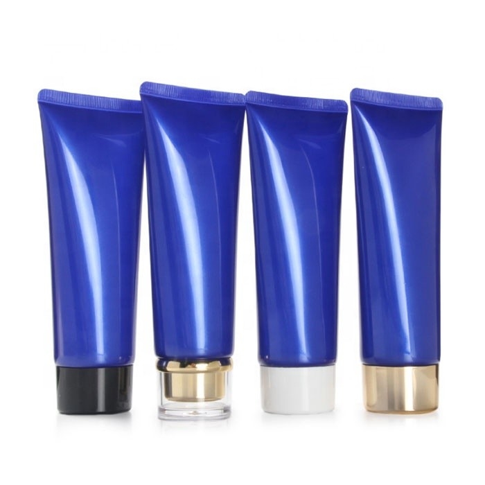 Flip Lid Blue 100ml Cosmetic Squeeze Tube For Body Lotion