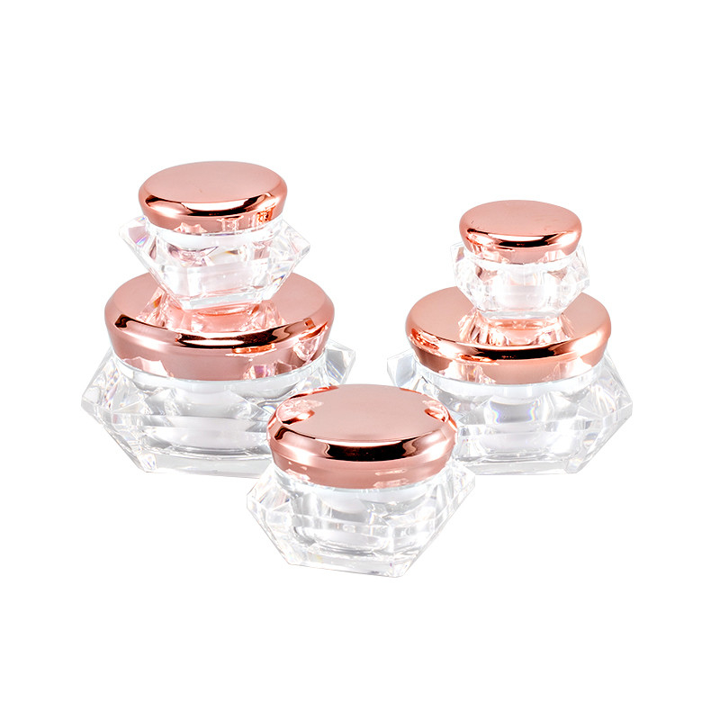 5g 10g 15g 20g 30g Rose Gold Cosmetic Packaging Containers Plastic Acrylic Cream Jar