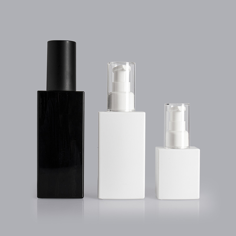 PETG Cosmetic Packaging Containers Square Bottle 100ml 120ml