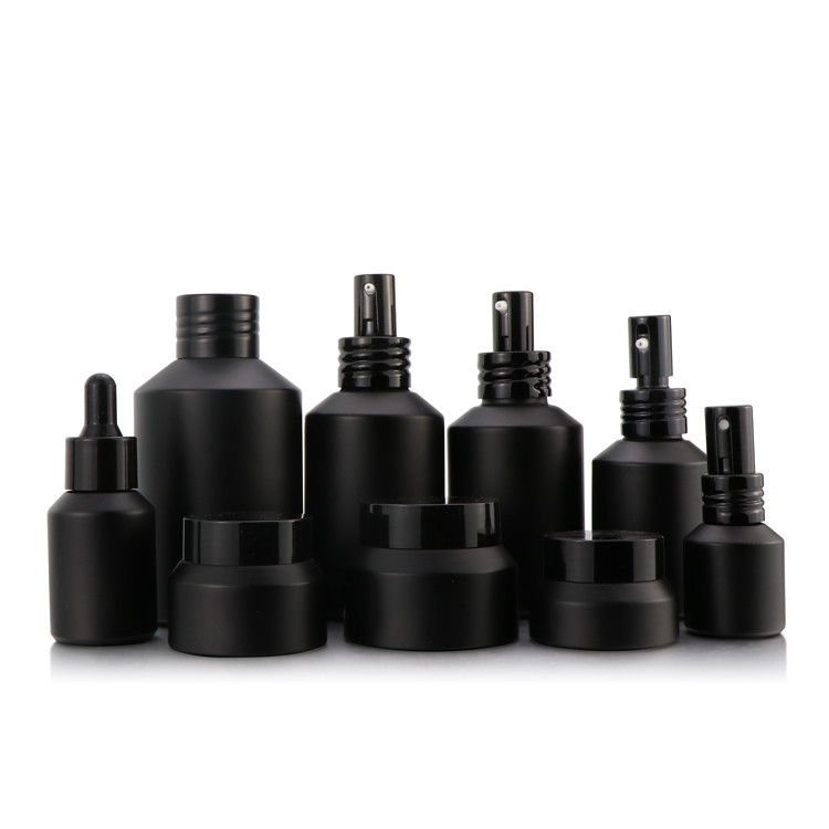 Cosmetic Packaging Black Glass Spray Bottles 15ml 30ml 125ml