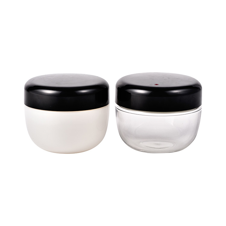 Screw Black Cap 50ml Face Cream Moisturizer Glass Jar 100g